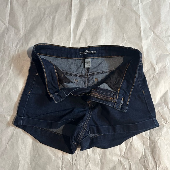 Refuge Dark Blue Jean Shorts - Picture 3 of 5